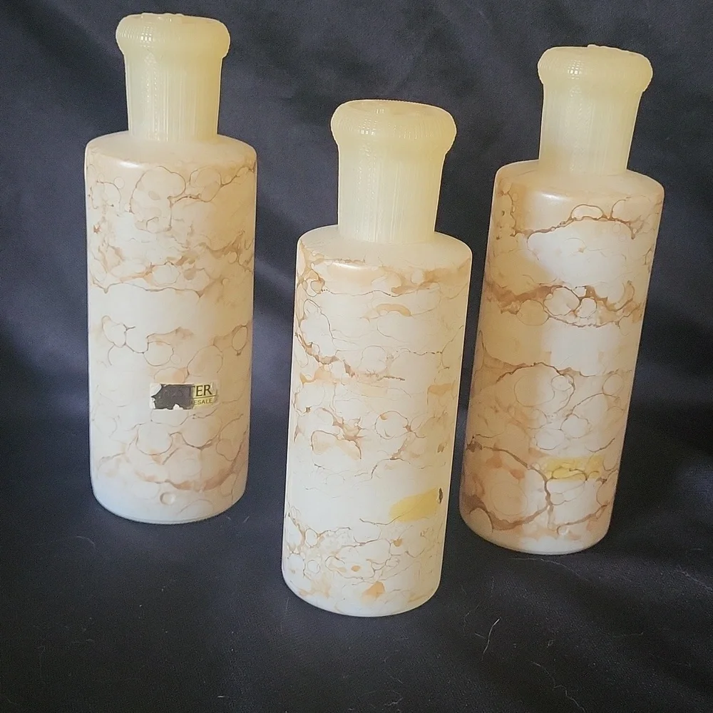 Vintage Antique Max Factor Geminesse Glass Display Bottles